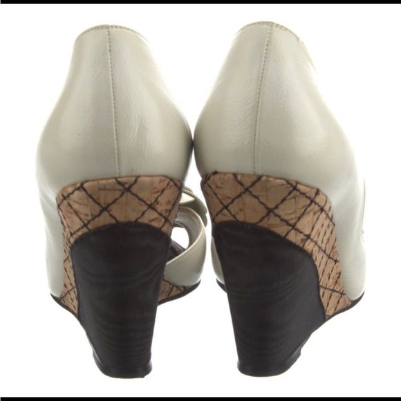 Chanel Authentic Vintage Interlocking CC Espadrilles Wedges Sz 36 6 - Picture 4 of 5